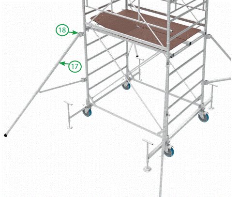 TGS-001 عمود ارتكاز سقالة سيستم طقم 4 قطع - موديل 50004