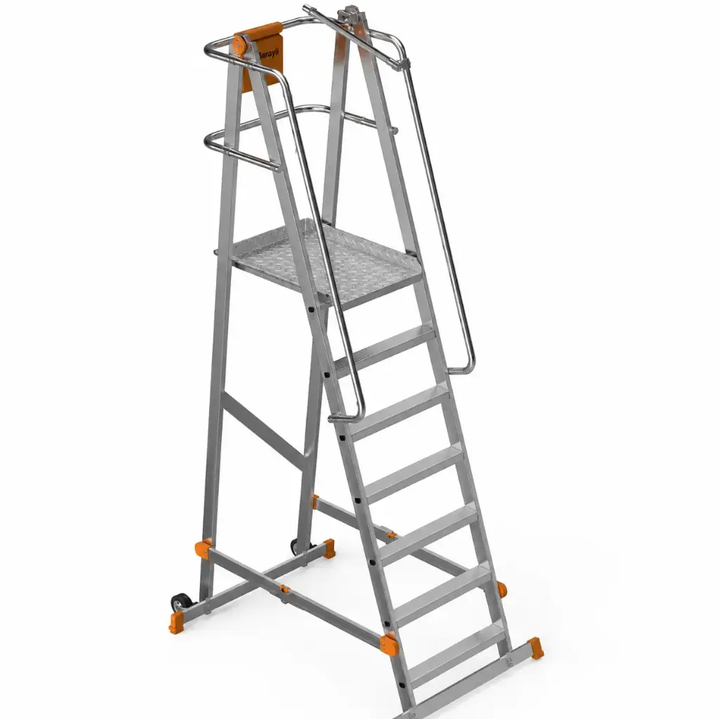 Sarayli Warehouse Ladder 6 + 1  Step 182 CM Model 8106 Turkey