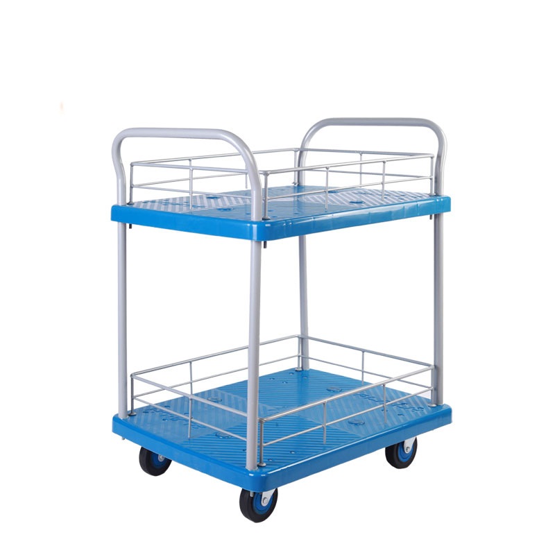 2 Shelf Level Trolley Blue China