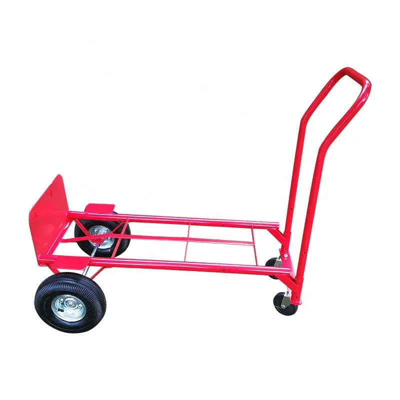 Four Wheel Red Hand Trolley HT2009