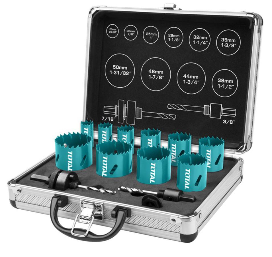 TOTAL BI-METAL HOLE SAW SET 12PCS TACSH1121
