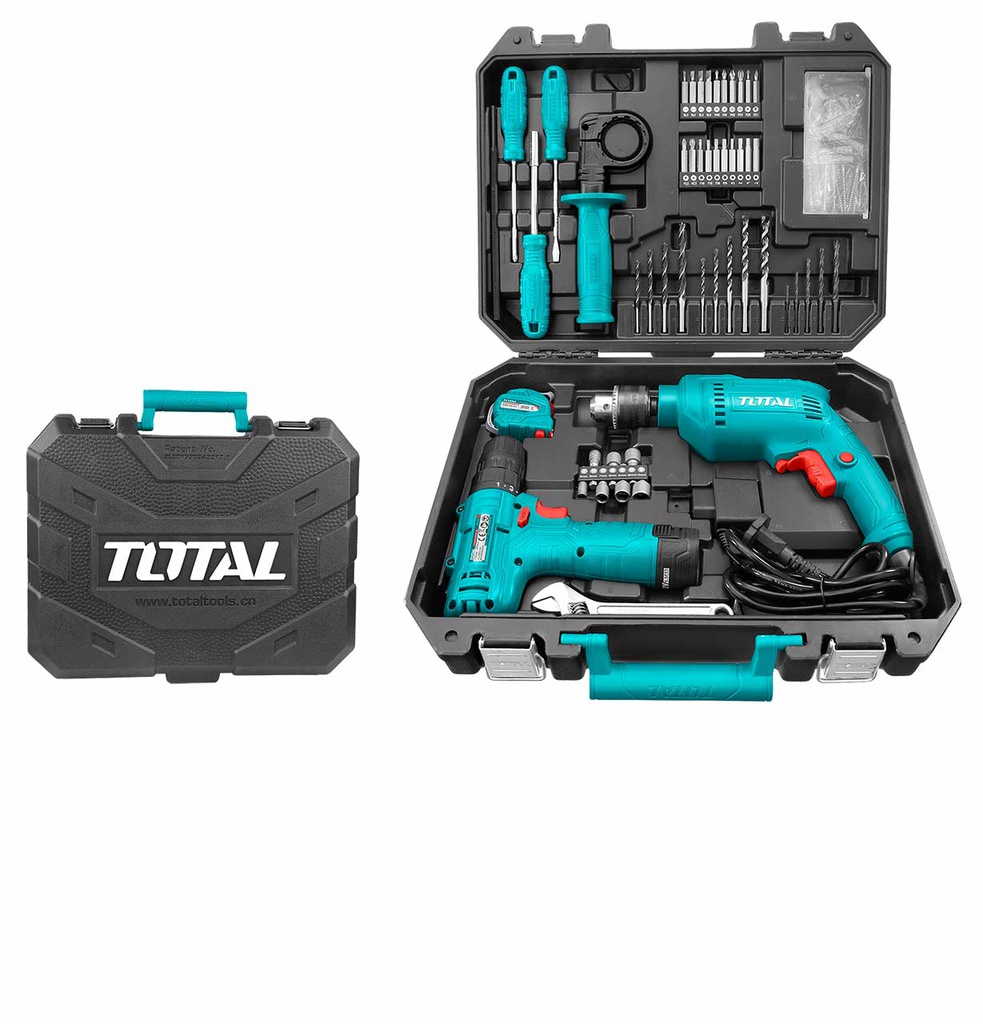 Total 119Pcs Tools Set 680W Drill 12V Cordless Drill THKTHP1192