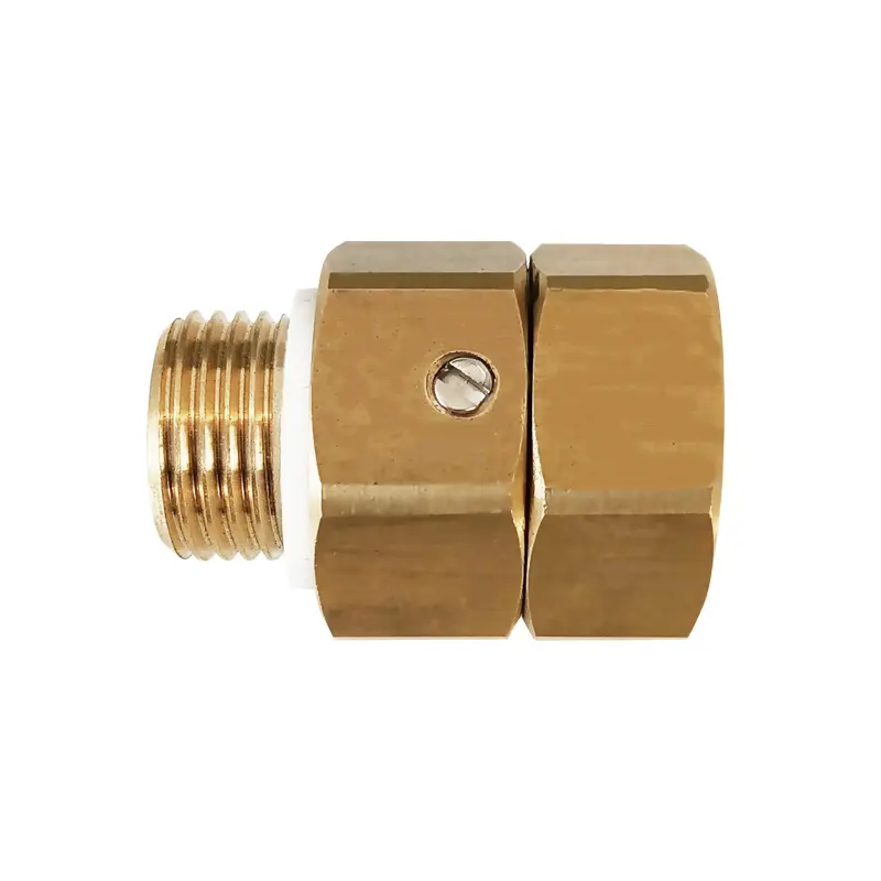 Brass Turning Nipple with Hose Twist proof, 1/2" x 1/2" Male x Female Thread