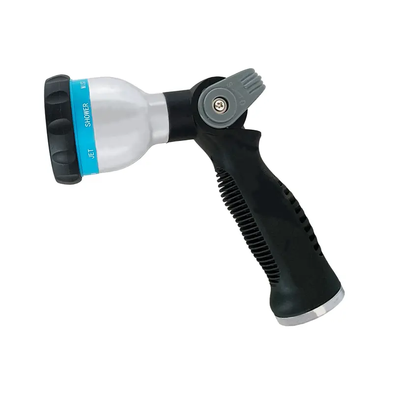 Aluminum Thumb Control Spray Nozzle with Soft Grid Holder and 8-function Nozzle, 3/4" FIP