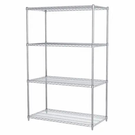 Chrome Wire Shelving Set  45 x 150 H 2.00 M