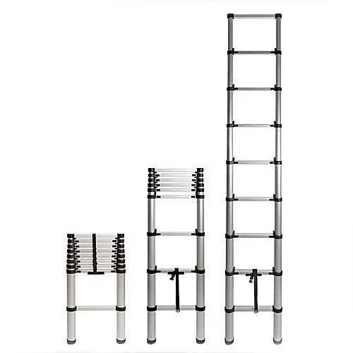 Single Telescopic Aluminium Ladder 15 steps chian T115 - 5.20 m