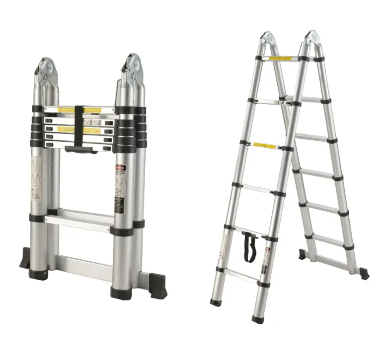 A Type Telescopic Aluminium Ladder 6 steps chian T206 - 3.80m