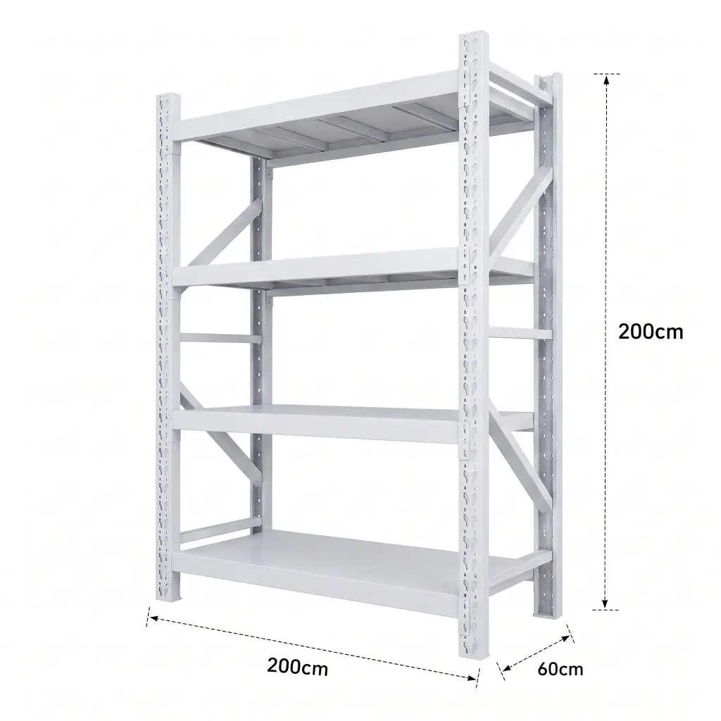 white Medium Duty Rack 4-Layer 60*200*200