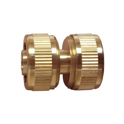[86-763] Brass Hose Repairer with Couplers, 3/4"-19mm hose