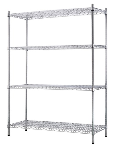 [1520045] Chrome Wire Shelving Set without beam 30 x 50 